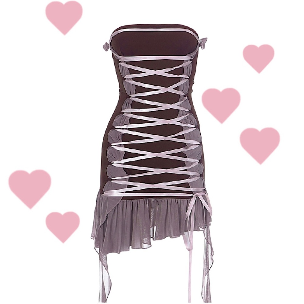 Lace-Up Ruffle Mini 🎀 - Picture 2 of 3